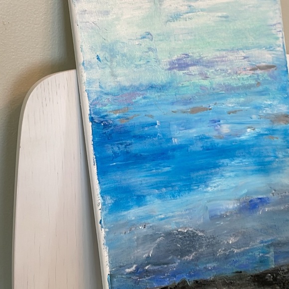 20”x10” stretched canvas landscape acrylic painting - Picture 4 of 5